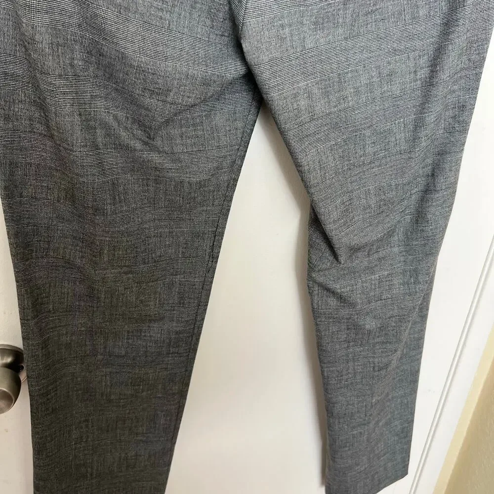 Calvin Klein Slim Fit Gray Glen Plaid Dress Pants Stretch Trousers 36x32